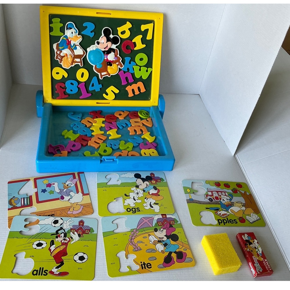 Disney Vintage Magnetic Alphabet Chalkboard Activity Set Mickey Mouse One Size